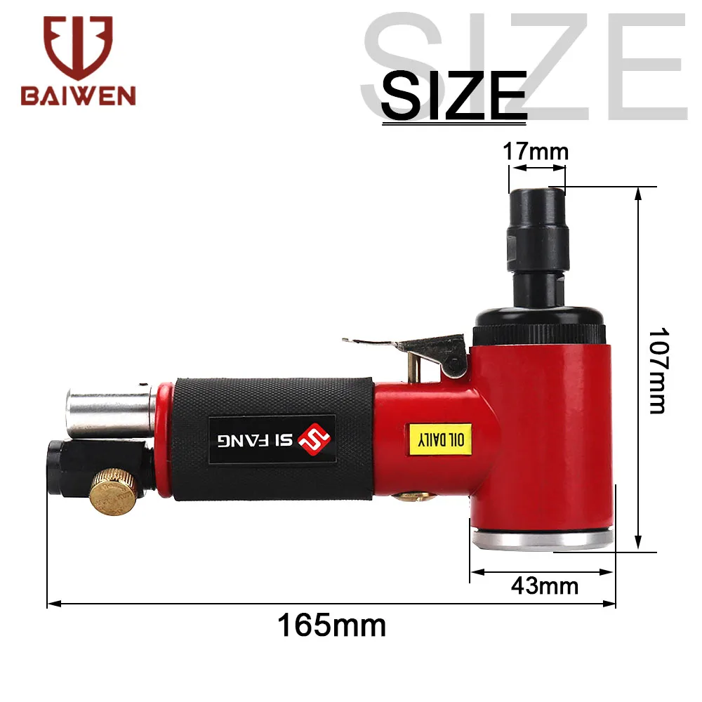 Mini Air Angle Die Grinder 1/4 & 1/8 inch Pneumatic Grinding Machine 90 Degree Polisher Mill Engraving Tool Grinding Kit Set