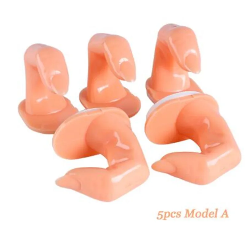 

5 Pcs /Lot Fake Nail Art Finger Practice Model,Manicure Training False Hand,Mannequin Polish Display Tools, Plastic Acrylic,D201