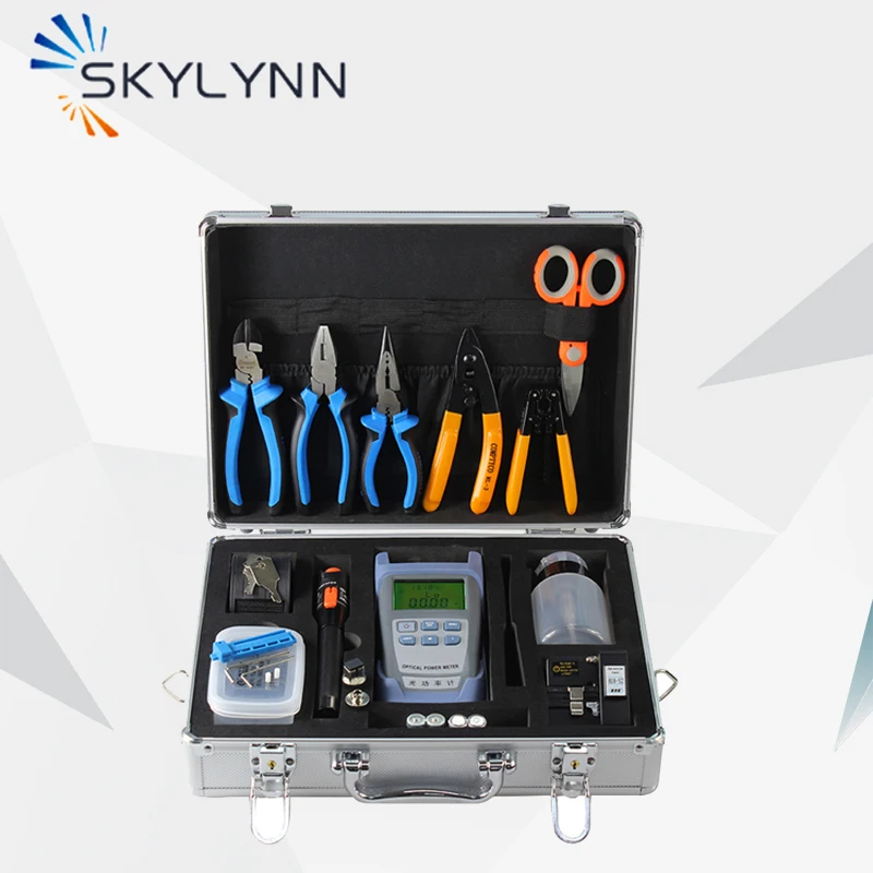 

Skylynn Toolkit , Hot Sale FTTH Splicing Tool Box With Fiber cleaver and Power Meter VFL Stripper