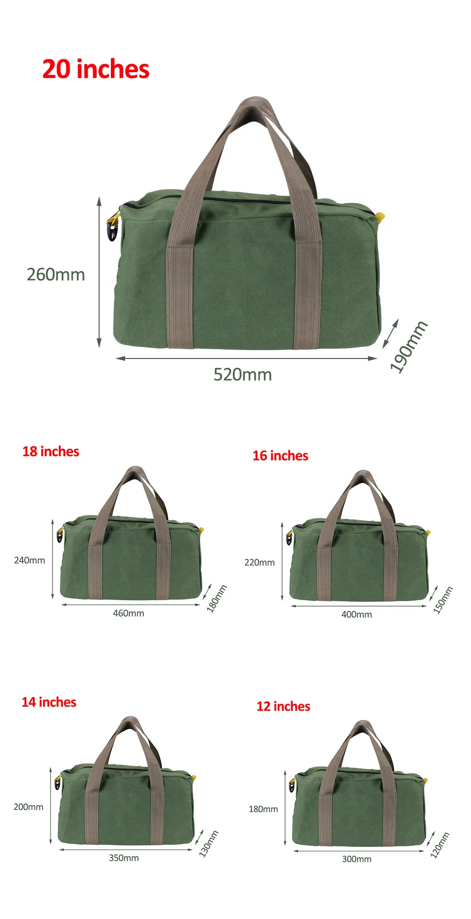 Wartungswerkzeugtasche, große Kapazität, tragbar, stark, langlebig, wasserdicht, Oxford, multifunktionale Aufbewahrungstasche für Handwerkzeuge – Detail 7
