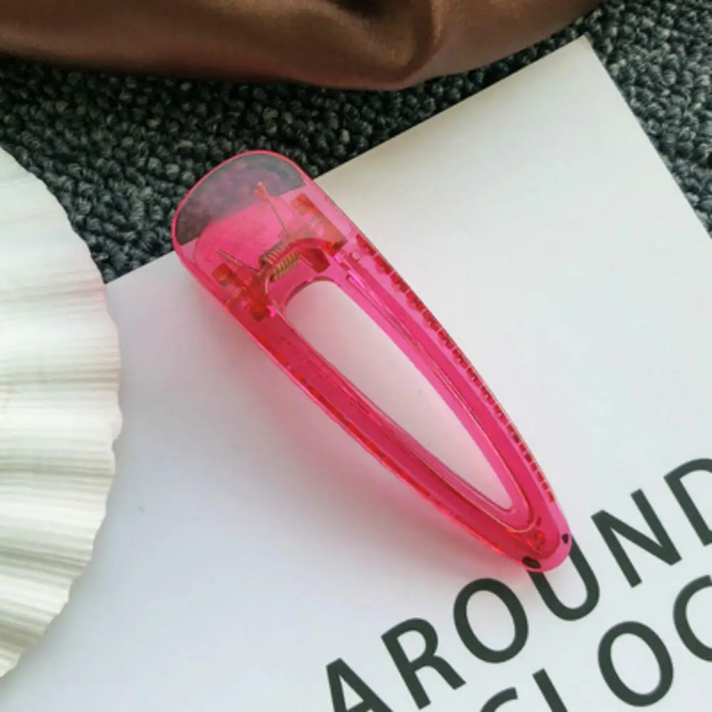 Candy Color Transparent Hairpin Summer Girl Duckbill Clip Temperament Side Clip Headdress Hair Accessories Plastic Hairpin