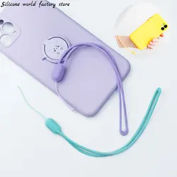Silicone world Silicone Cell Phone Lanyard Phone Wrist Straps Keycord Camera ID Card USB anti-lost Hanging Rope Hand Lanyard