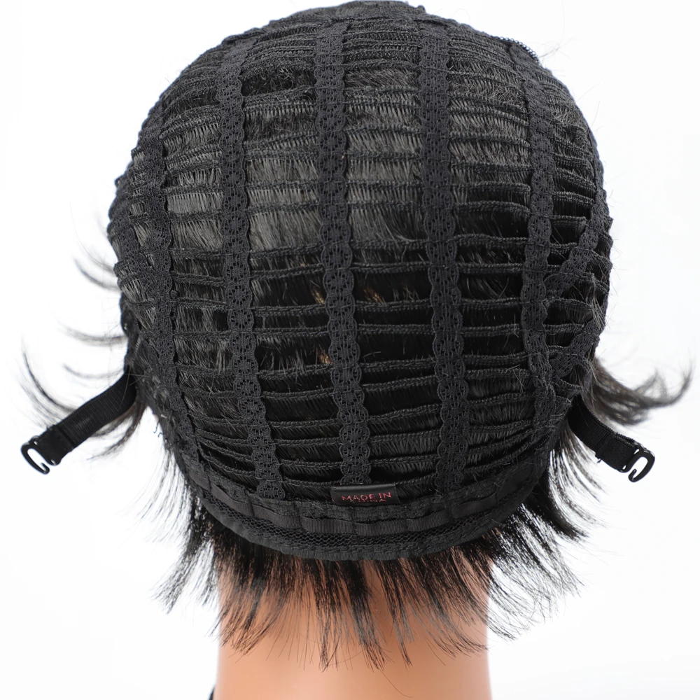 Short Synthetic Wigs for Black Women Black Brown Blonde Ginger Red White Hair Afro Wigs Natural Wave Synthetic Hair Wigs