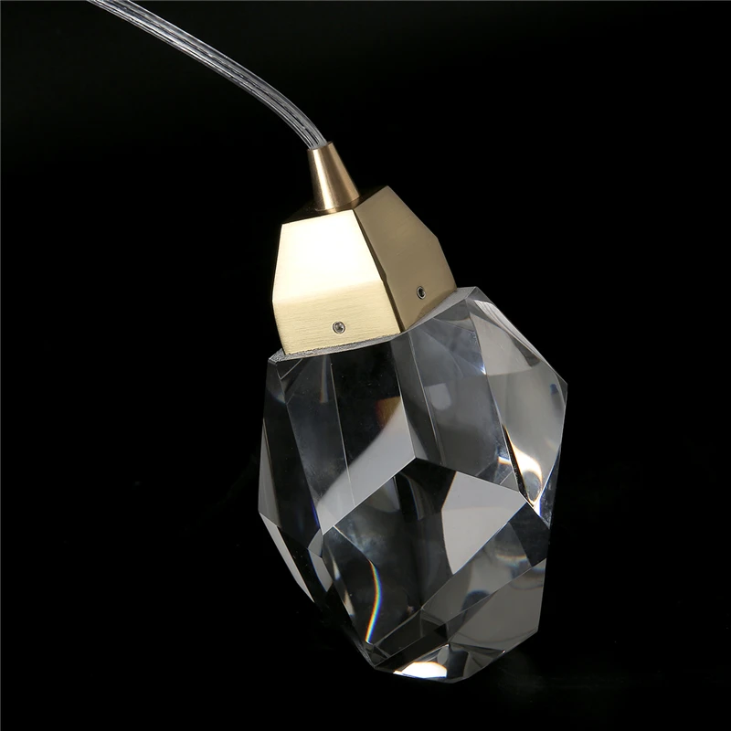 Postmodern Crystal Kitchen Hanging Lights Nordic Restaurant Dining Room Bar Luxury Led Pendant Lights Fixtures Indoor Hanglamp