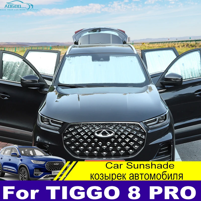 

For Chery Tiggo 8 Pro 2021 2022 Car Sunshades UV Protection Curtain Sun Shade Film Visor Front Windshield Cover 8Pcs