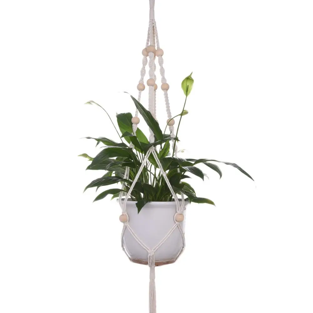 handmade macrame plant hanger flower /pot hanger for wall decoration countyard garden