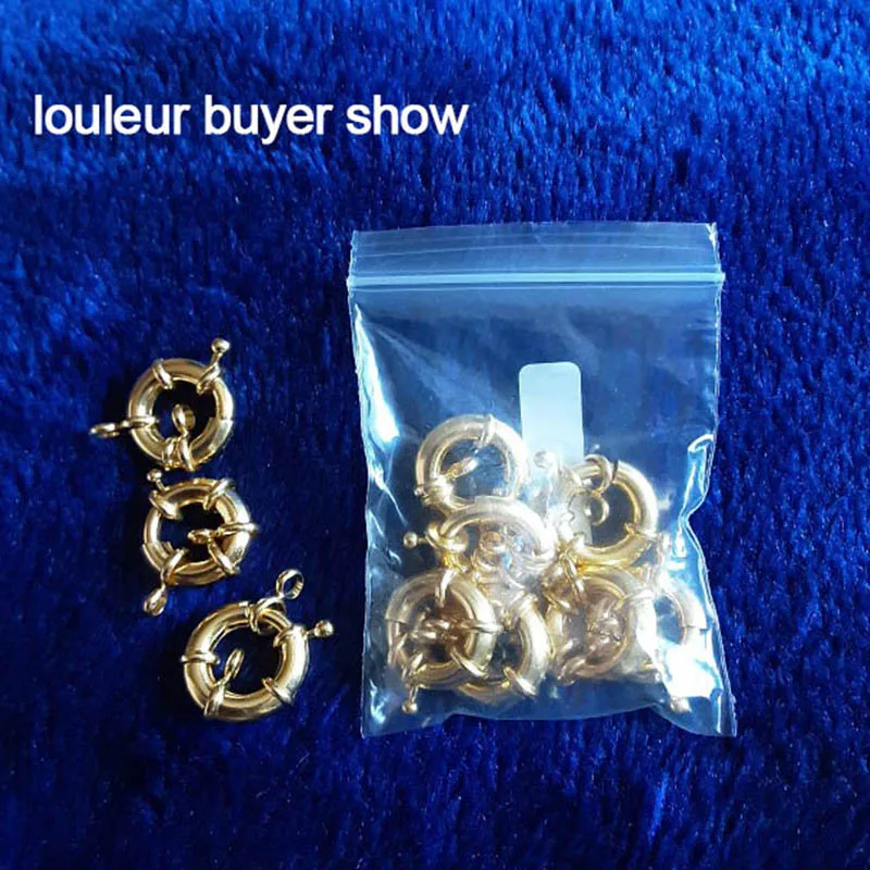 10pcs Copper Sailor Clasps Connector Fit Charm Bracelets End Clasps DIY Jewelry Making Findings Round Clavicle Necklace Clasp