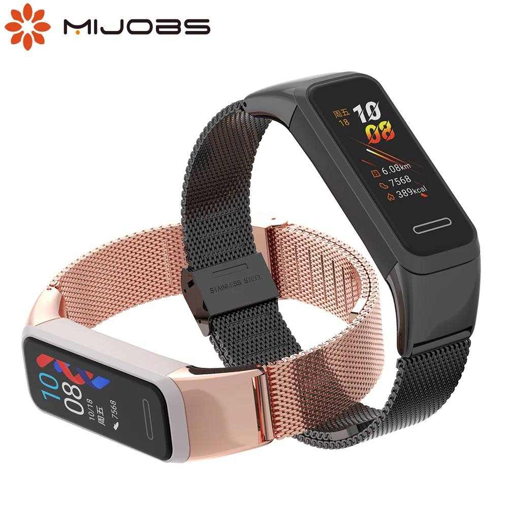 

For Huawei Band 4 Strap Smart Wristband Stainless steel Metal Bracelet Band for Huawei Honor band 5i Compatible band 4 Correa