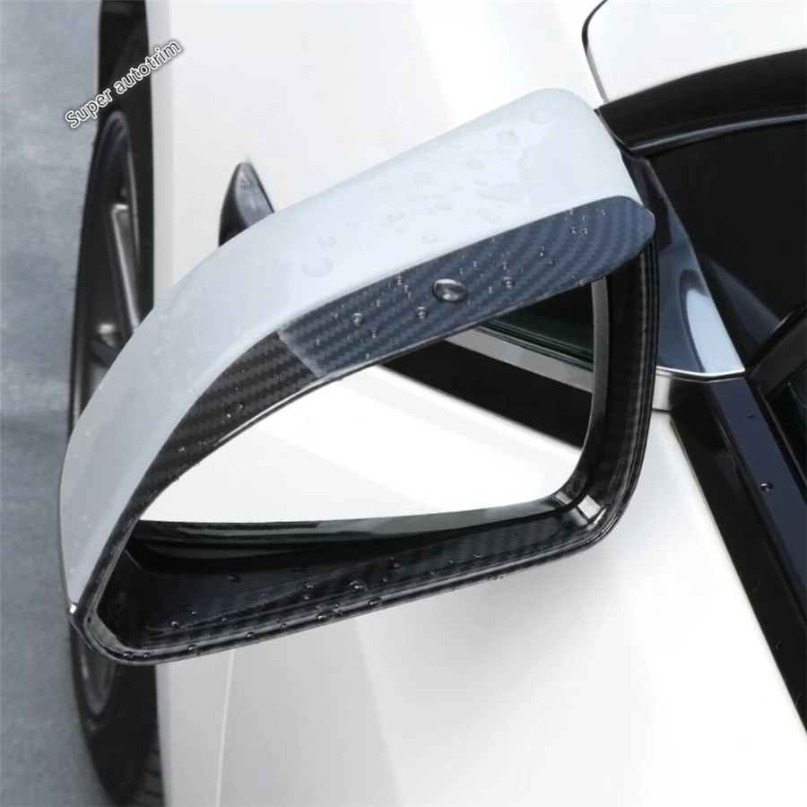 Chrome Rear View Rearview Side Mirror Cover Trim Rain Block Eyebrow Decoration Accessories Fit For Tesla Model 3 2018 - 2021