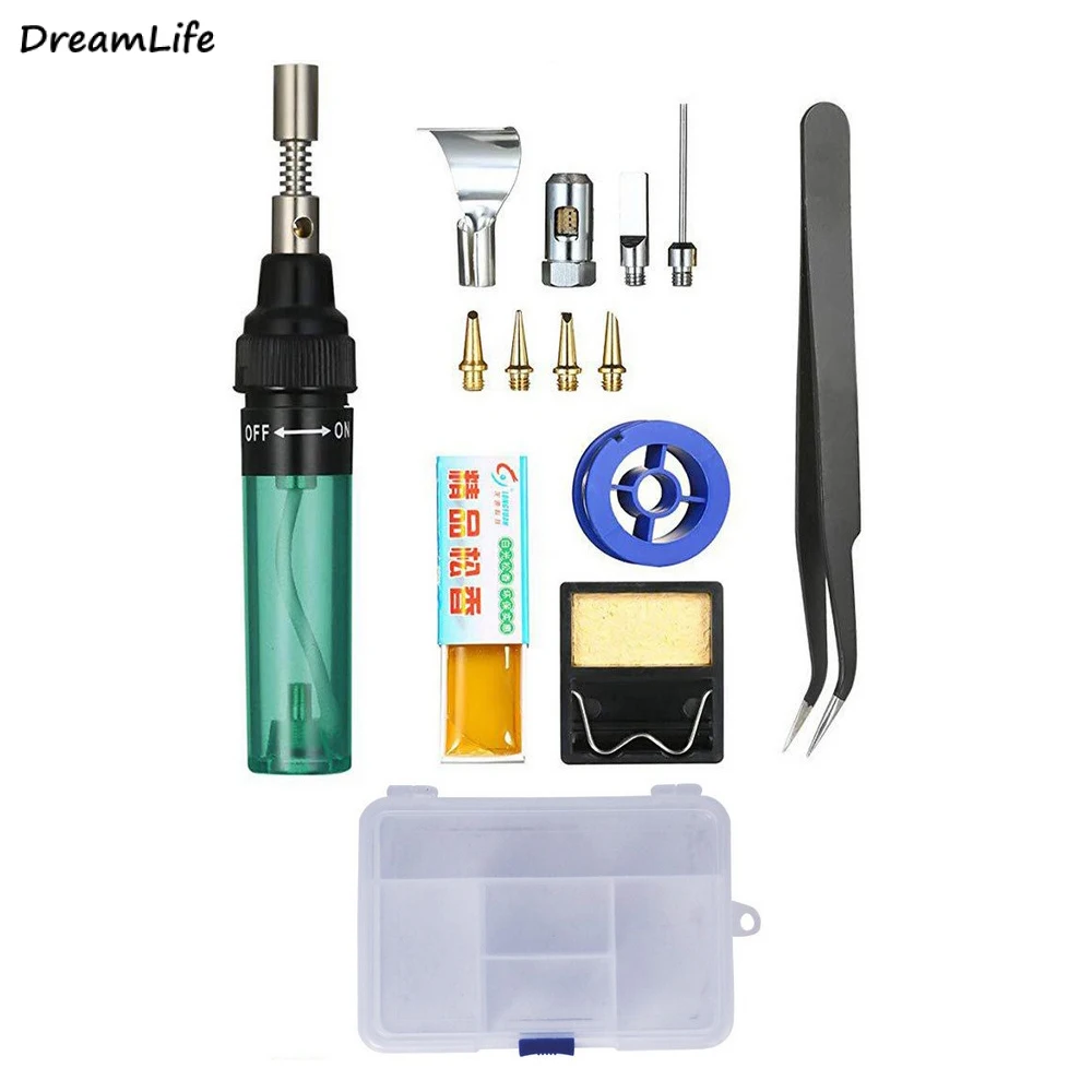 

Pen Type Gas Soldering Iron 3 in 1 Gas Soldering Iron Multi-function Soldering Iron 13 Piece Set Hot Sale Home Repair Tools