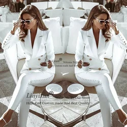 Pantaloni Slim Fit da ufficio abiti dorati doppiopetto per il tempo libero abiti da sera festa in madre della sposa abito formale da donna