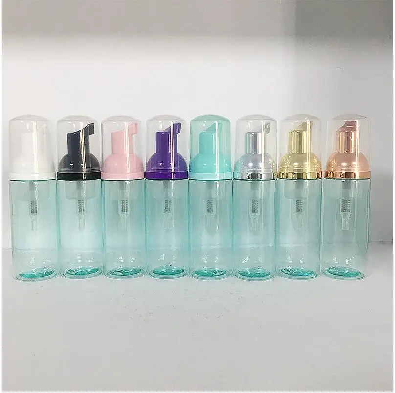 1pcs Green Plastic Refillable Empty Foamer Pump Bottle Cosmetic Bottle Cleanser Soap Gel Dispenser Foam Container Sanitizer 60ml