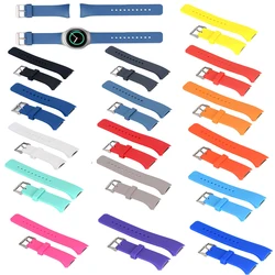 Für Samsung Getriebe S2 SM-R720 uhr strap Silikon einfarbig sport armband armband mit stecker Für Samsung Getriebe S2 R720 strap