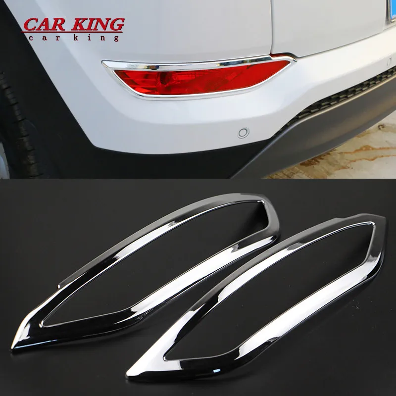 

For Hyundai Tucson TL 2016-2018 Car Rear Trunk Bumper Reflector Fog Light Foglight Lamp Cover Frame Garnish Styling Accessories