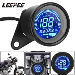 LED LCD Tachometer Indicator Retro LCD Odometer Scooter ATV Meter Motorcycle Digital Speedometer Universal Fuel Meter