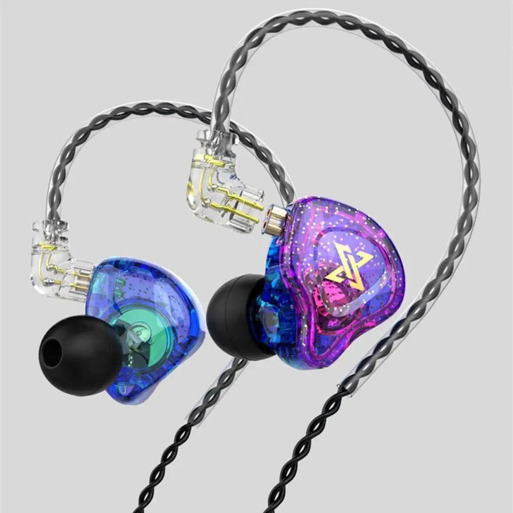 AK6-MAX In-ear Earphones Dual Dynamic Drivers HiFi Sound 3.5mm Bass Wired Sport Earbuds for Running