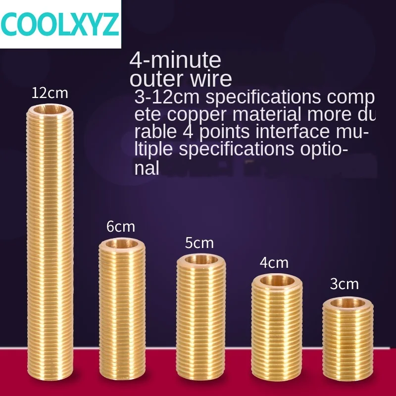 Fio extensor de fio 1/2 polegadas, tubos para junção completa de cobre, 3/4/5/6 /12cm