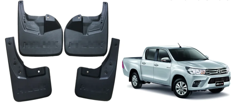 4x Car MudFlaps Mud Guard For Toyota Hilux 2015 2016 -2019 2WD Front Rear Tire&Wheel Splash Guards Mud Flap Fenders Accessories