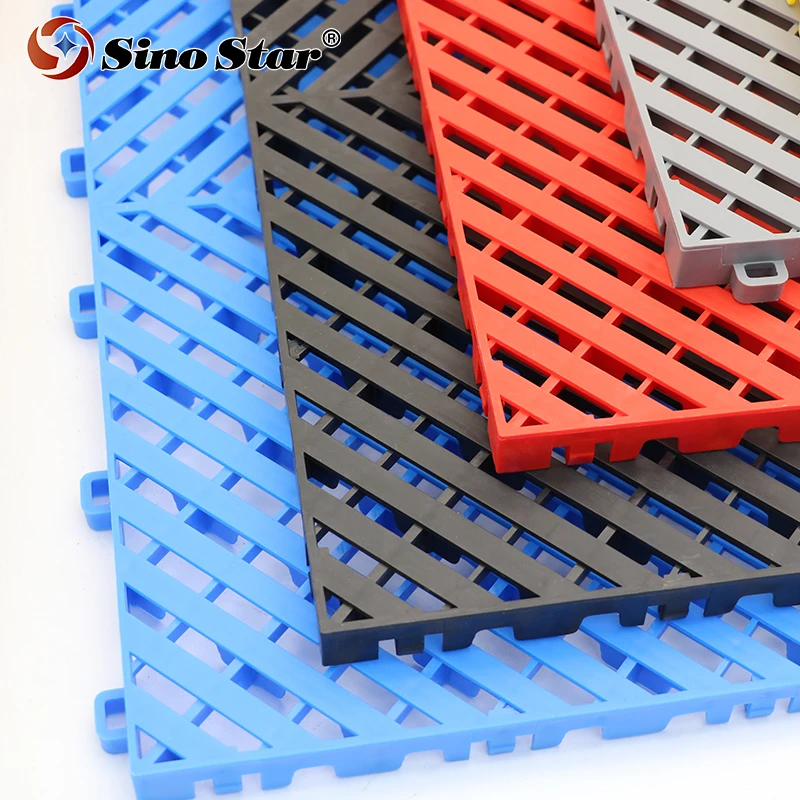 SS-V1.8JDV1.8PMCar Wash Room Plastic Mosaic Grid Board 4s Shop Floor Mat Grid Floor Multi-Function Can Be Stitched Car Wash Shop