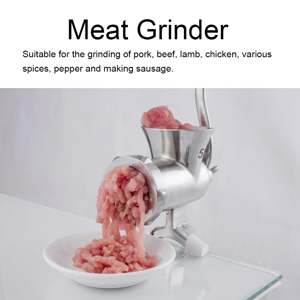 

Household Stainless Steel Manual Spices Meat Grinder Mincer Grinding Machine with Stuffing Accessories Meat Kitchen Tools