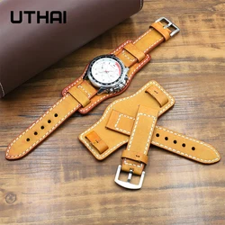 UTHAI G05 Cowhide Smart Watch for Men Band Bracelet 24mm 20mm 22mm Pallet Leather Watch Strap Bracelets Watchbands Free Shiping