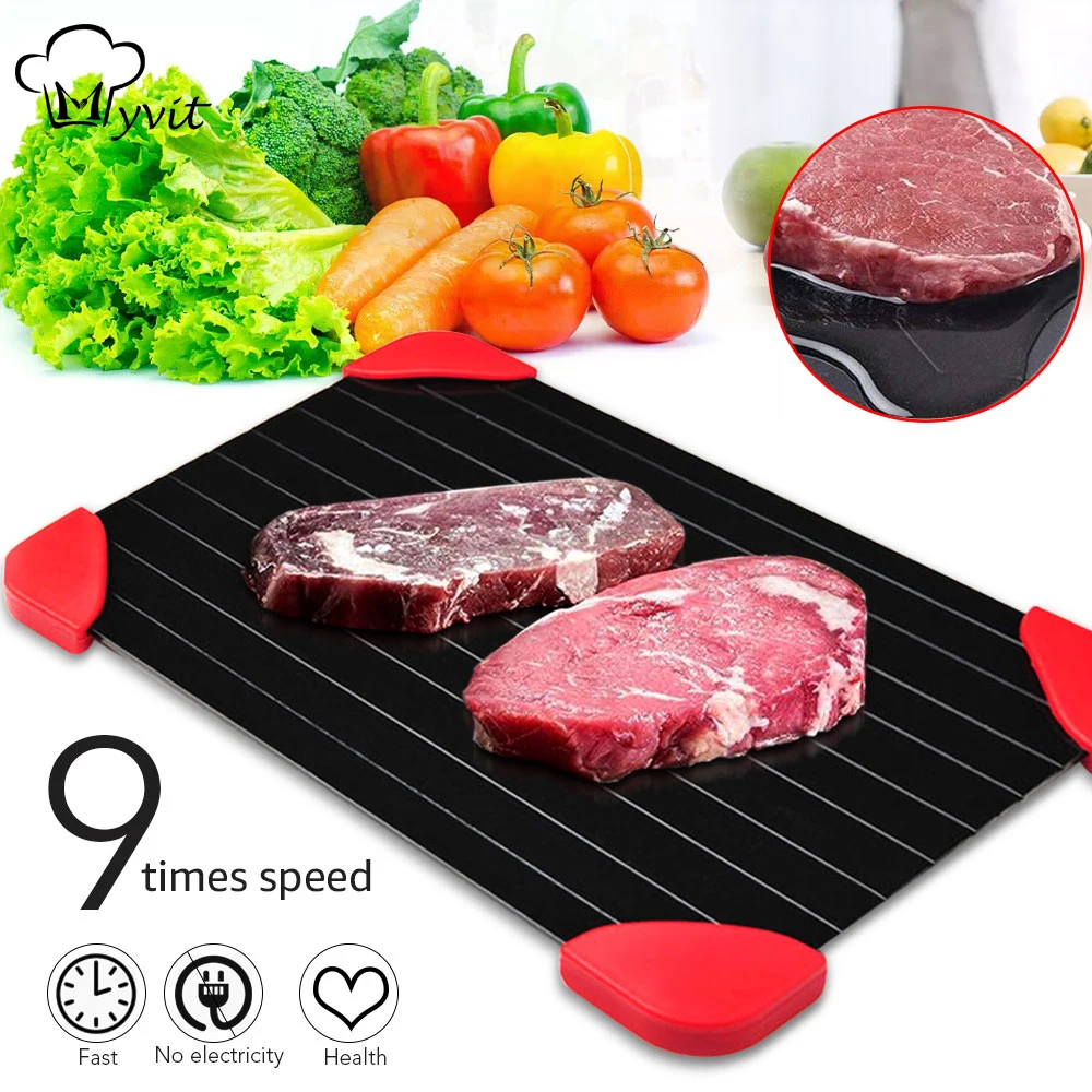 

Myvit Fast Defrost Tray Thaw Froze Food Meat Fruit Quick Defrosting Plate Board Defrost plate Kitchen Gadget Tool