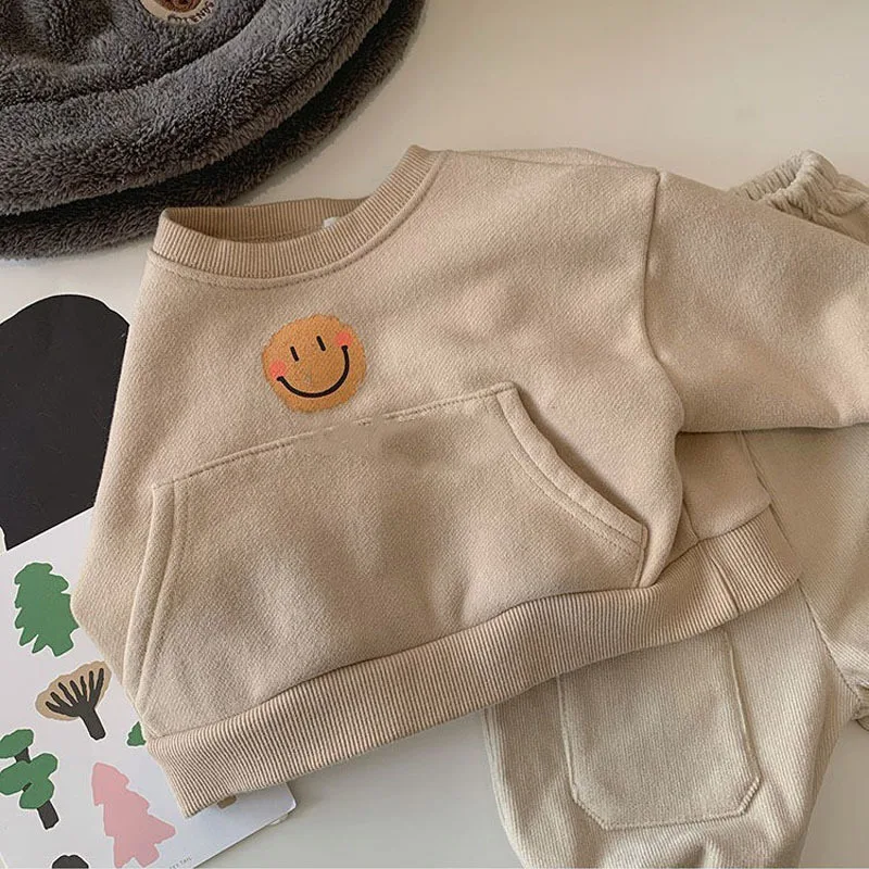 Spring Autumn New Baby Big Pocket Sweatshirt Casual Cartoon Long Sleeve Tops For Boys And Girls Cotton Sweatshirt Baby Clothes