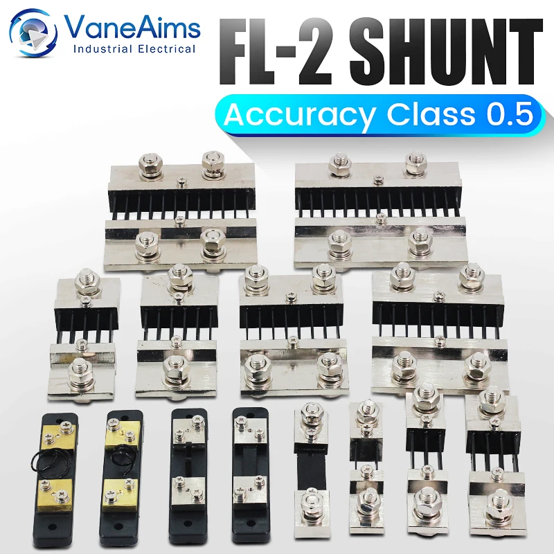 Shunt 10A20A30A50A100A200A300A 75mV FL-2  Digital Voltage Meter DC Analog Ammeter Current Shunt Resistor Manufacturer With Base