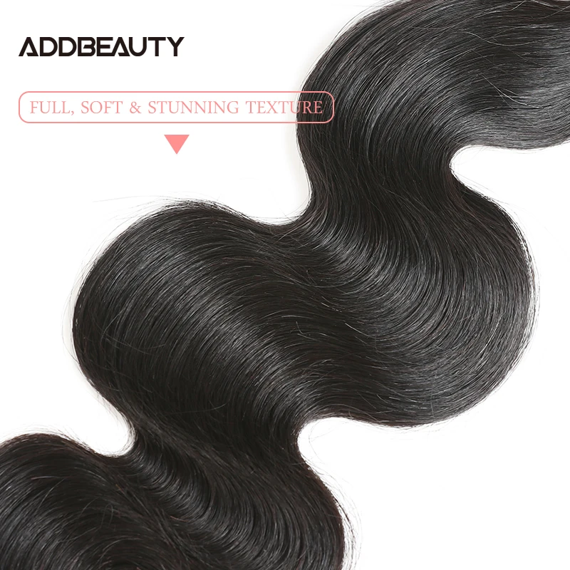 Addbeauty Rauw Maagdelijk Haar Body Wave Unprocessed One Donor Hair Brazilian Human Virgin Hair Bundel Dubbel Getekende Natuurlijke Kleur