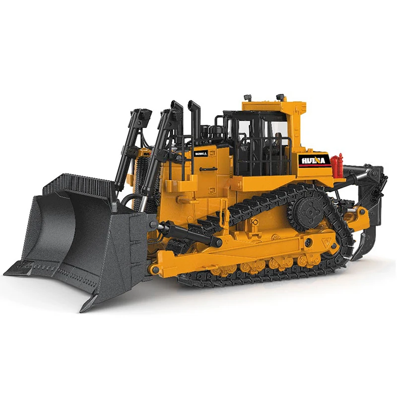 Full-Gelegeerde Zware Bulldozer 1:50 Tweerichtingsvorkheftrucks Ornamenten Statisch Model Voor Speelgoedtechniek