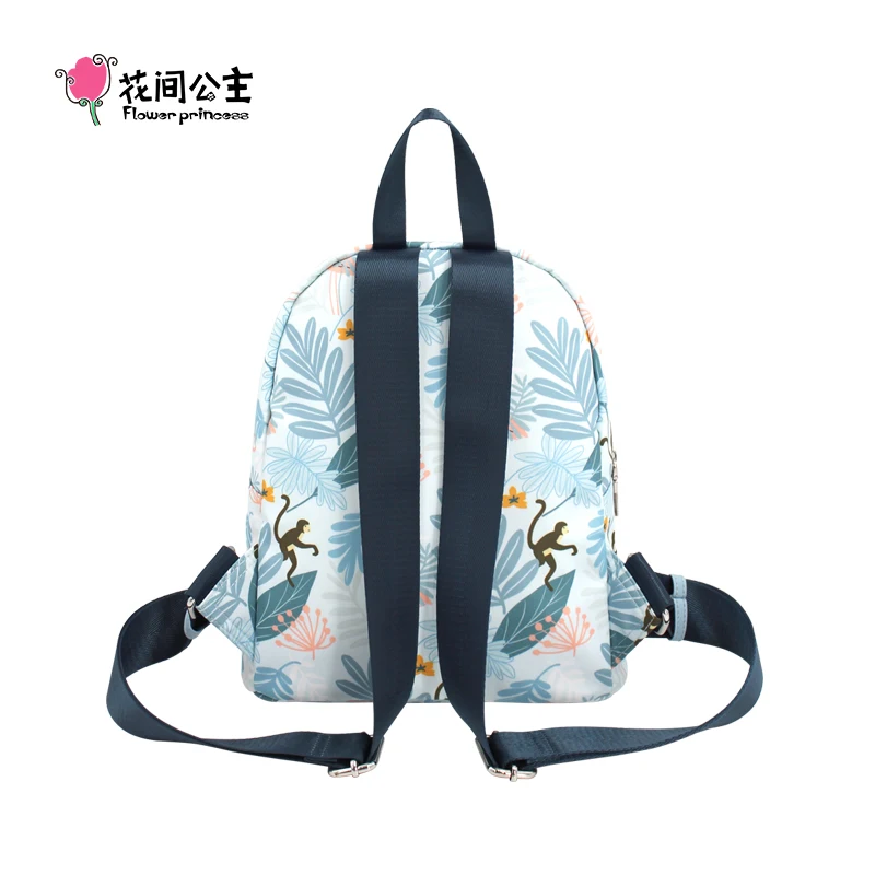 Flower Princess RAIN FOREST DREAM 2024 Summer Autumn Women\'s Backpack Small Fashion Nylon Fabric Travel Bag Female Backpacks