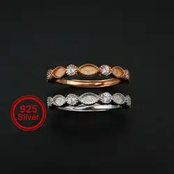 1Pcs Keepsake Mother Milk Resin Ring Settings Solid 925 Sterling Silver Rose Gold Plated 2x4MM Marquise Bezel with 2mm 1294219