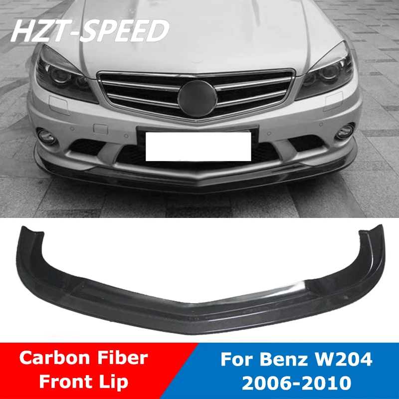 Carbon Fiber Front Bumper Chin Lip Spoiler For Mercedes Benz C Class W204 C63 Orginal Car Refitting 2006-2010