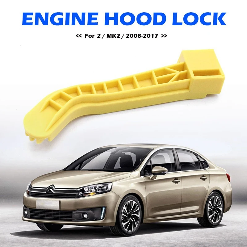 Capô do carro Capô Pull Catch, Bonnet Lock, pega o punho para Peugeot Partner Citroen Berlingo 2008-2017 7934E7