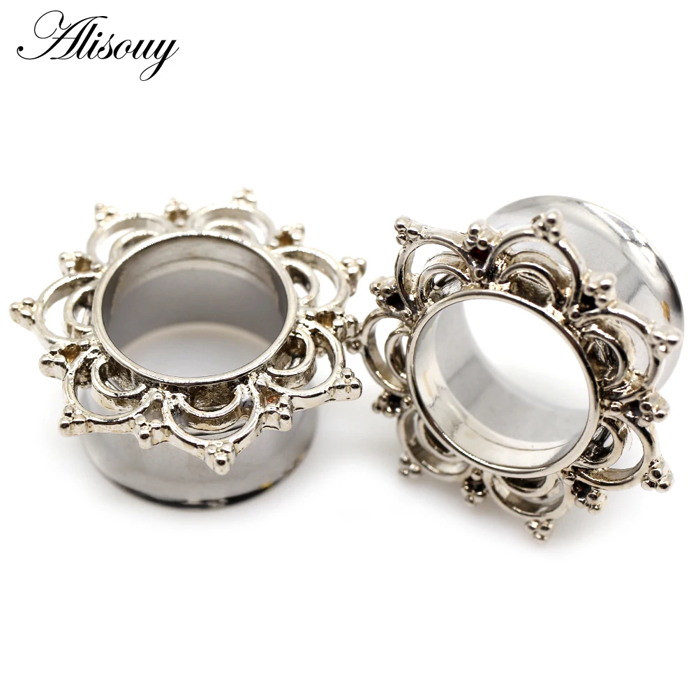 Flower Ear Plugs Tunnel Expanders Stretcher Set