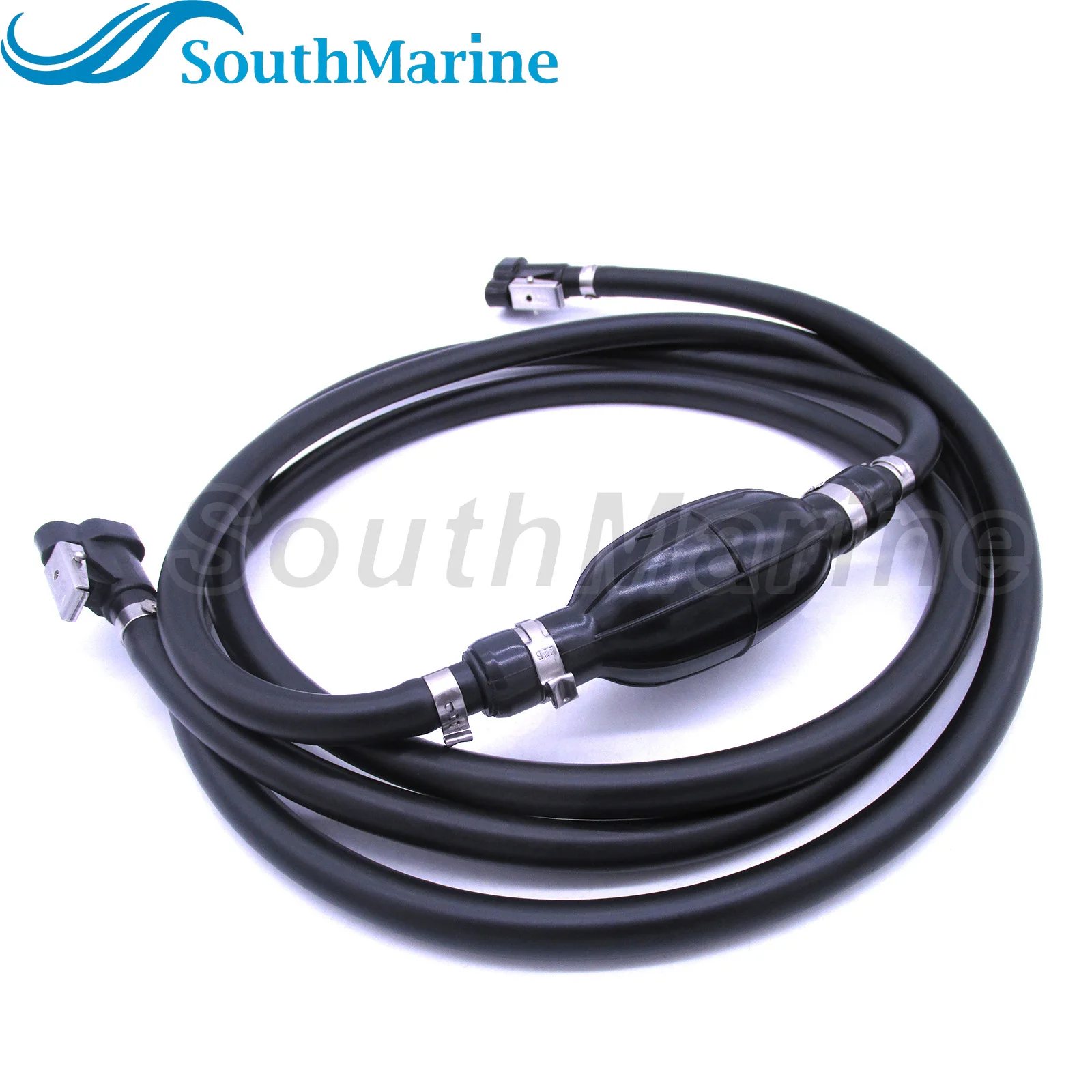 Boat Engine 0766489 5008609 Fuel Line Assembly with Hose & Bulb for Johnson Evinrude OMC Outboard, Length 8ft/2.44m, Inner diame