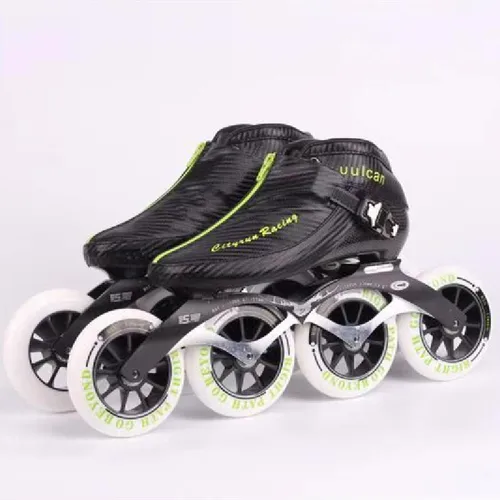 Cityrunクール-カーボンファイバーインラインスピードスケートシューズ、トレーニングスニーカー、スケートパチン、4輪トラックレース、4x90、4x100、4x110mm