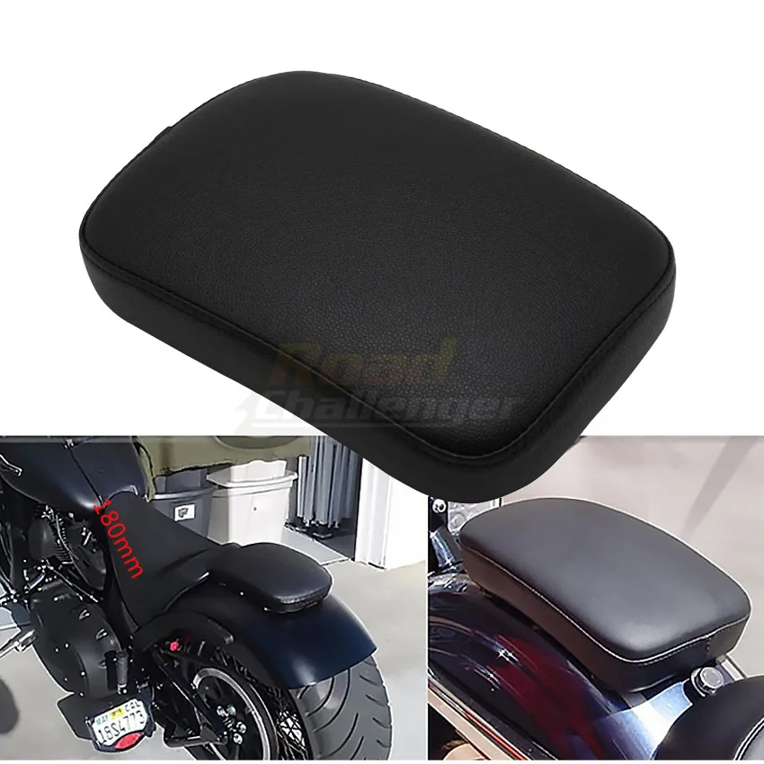 New Motorcycle Black Brown Suction Cup Rear Pillion Passenger Pad Seat For Harley 883 1200 48