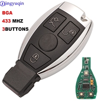 jingyuqin Smart Key 3 Buttons FSK 433MHz For Mercedes Benz Auto Remote Key Support NEC And BGA 2000+ Year