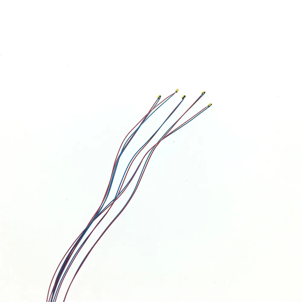 5pcs 0603 SMD Led Model Warm White Lights HO N OO Scale Pre-soldered Micro Litz Wired LED Leads Wires 20cm For Diorama Lighting