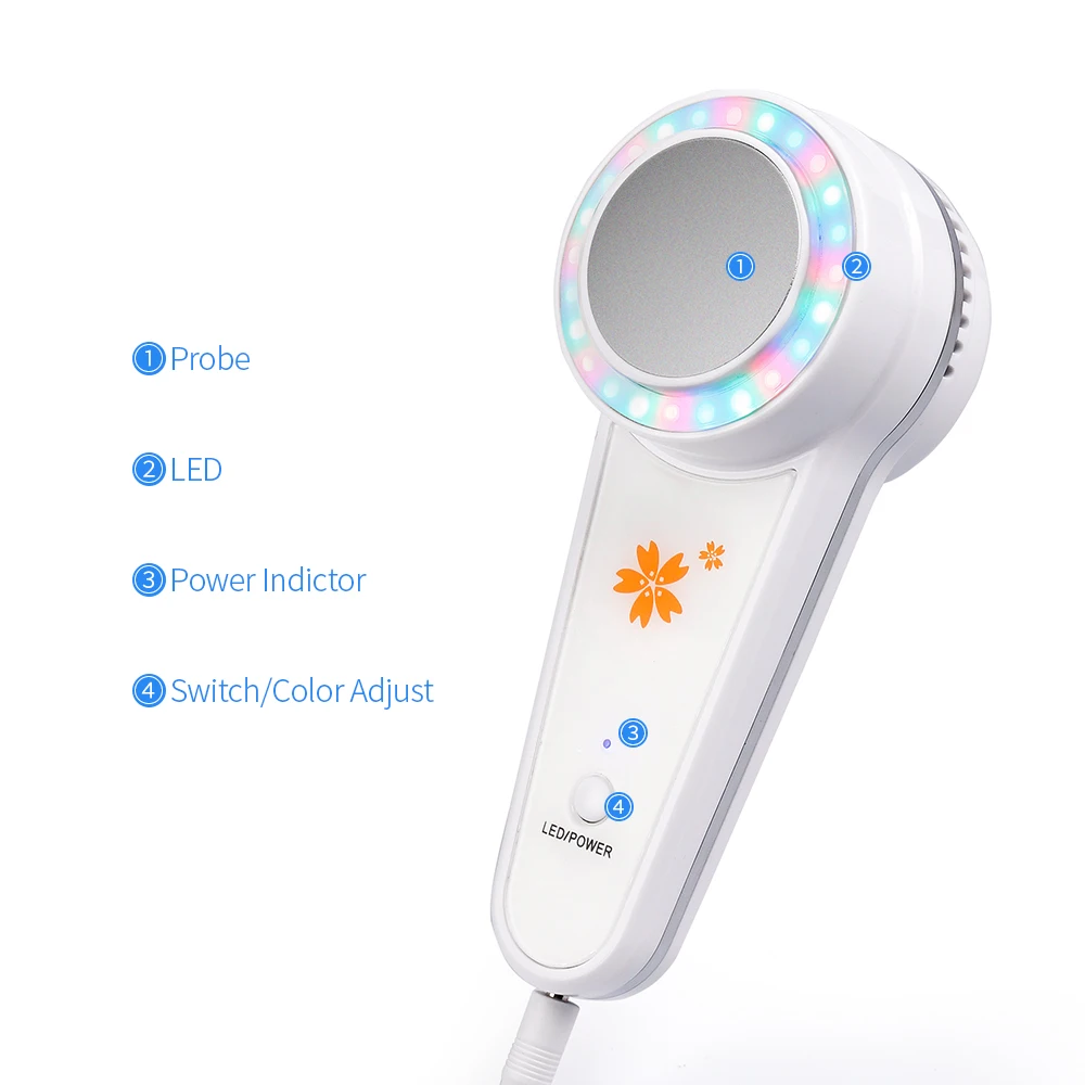 3 Colors Photon Face Treatment For Wrinkles Skin Tightening Shrink Pores Anti Aging Cold Hammer Cryotherapy Skin Care Tools