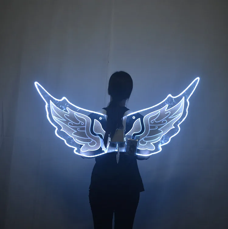 LED glowing wings nightclub bar show catwalk props luminous stage show butterfly wings