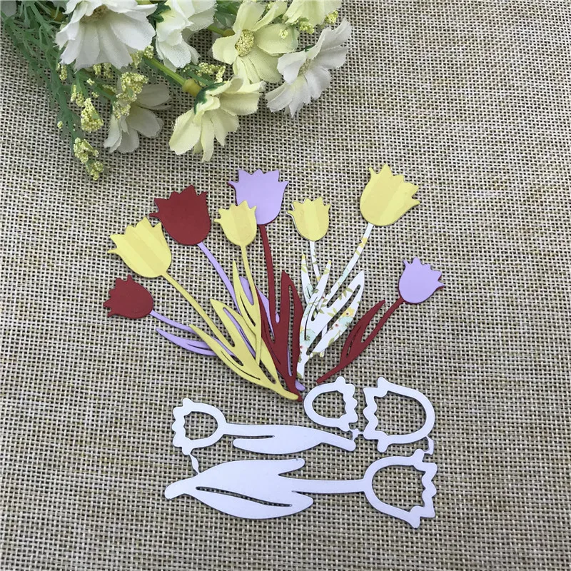 

2pc rose flower card dies metal die decoration for scrapbook punching card cutting DIY process edge cutting