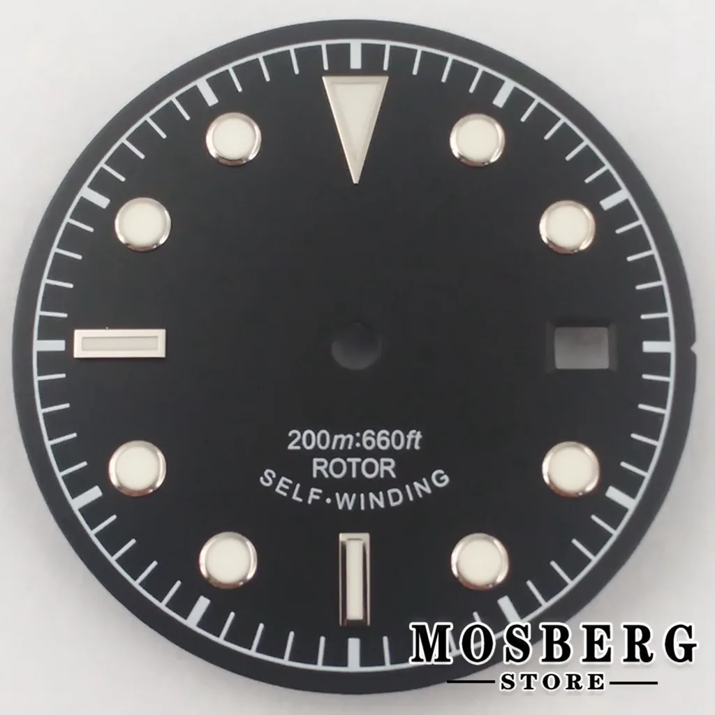 Customized Personalization DIY Custom Logo Watch Dial Black White For NH35 NH36 Movement Accessory Part