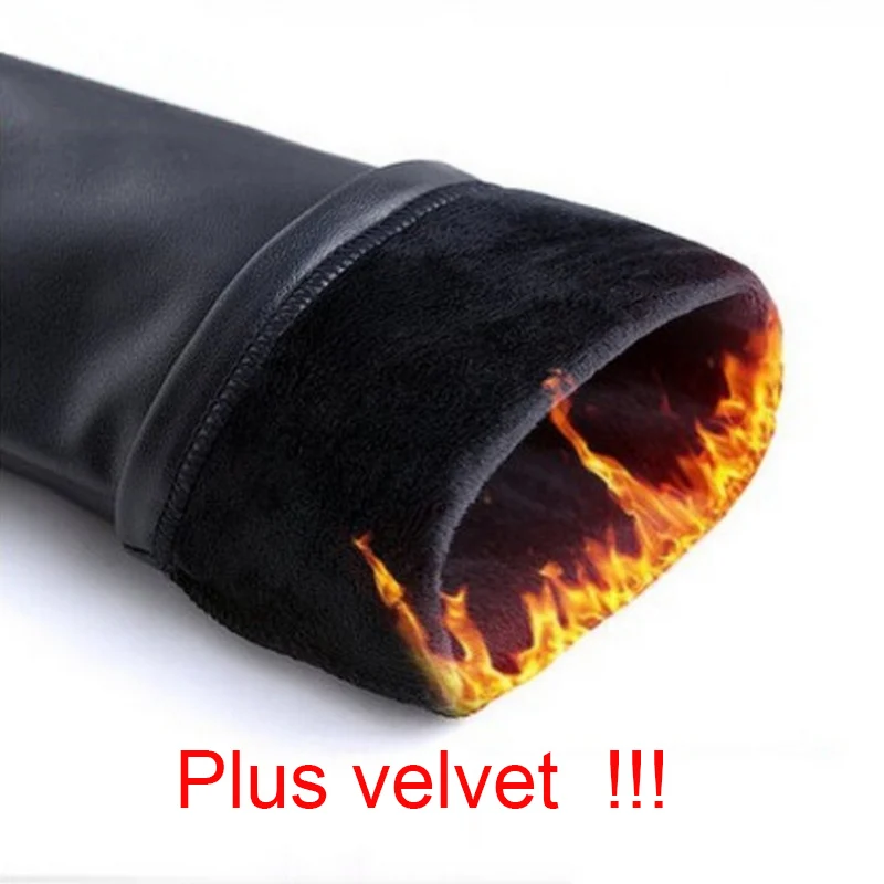 ルーフトレレン-レディースPUレザーレギンス、ウィンターウォームレギンス、厚手のタイトレギンス、ラージサイズ、プラスベルベット、8% スパンデックス