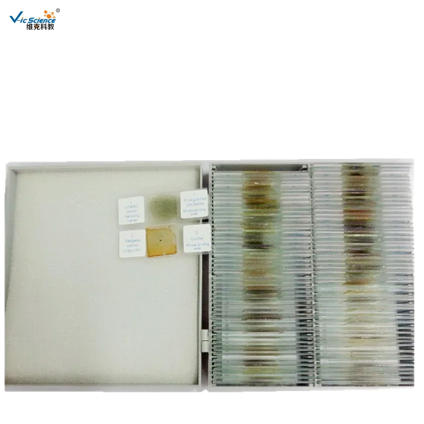 University Geological research Sildes 100pcs Mineral Rock Thin Section Slides set