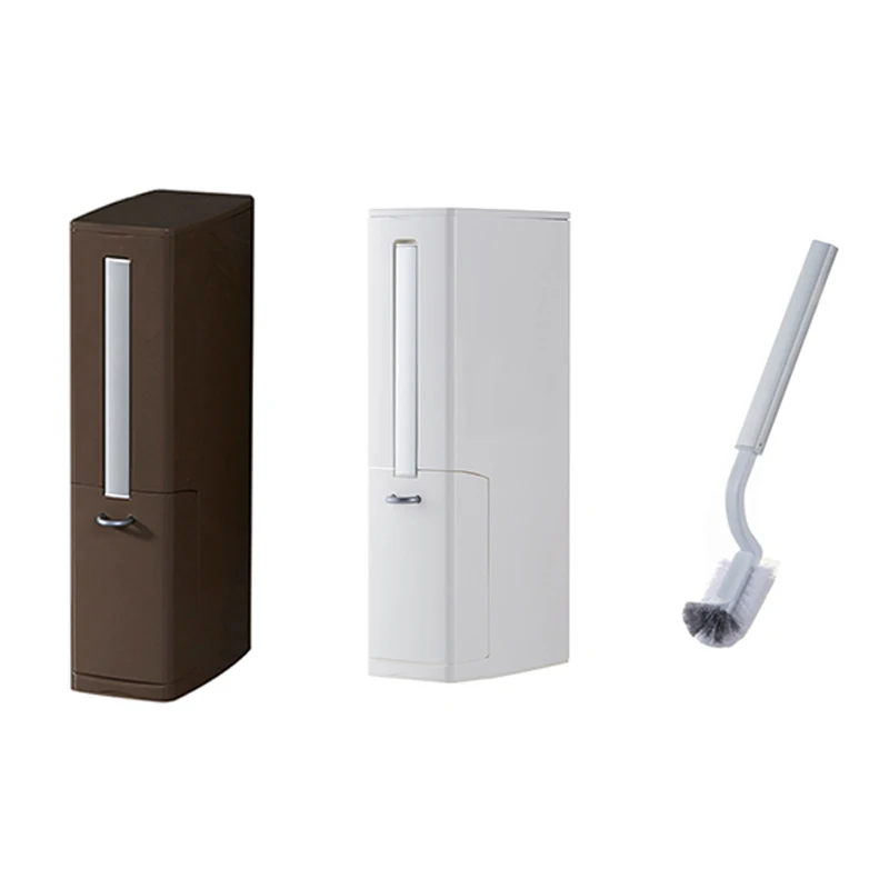 Plastic Trash Can Set Toilet Brush Waste Bin Dustbin Garbage Bag Dispenser xobw image 5