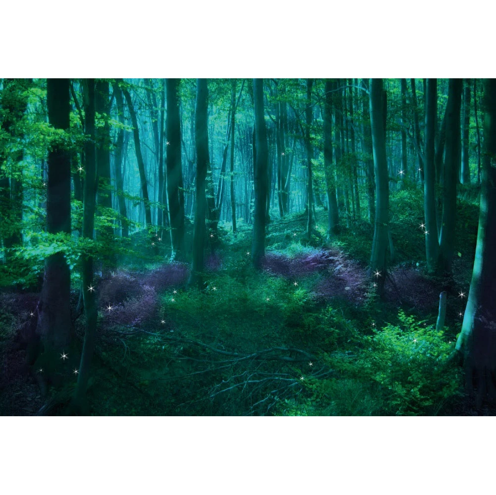YeeleธรรมชาติScenery Night Forest Light Bokehฉากฉากหลังถ่ายภาพตกแต่งพื้นหลังสำหรับPhoto Studio