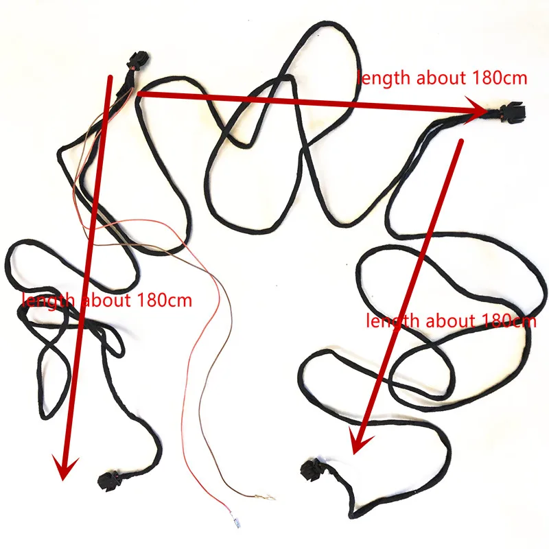 Car footwell light halogen lamp Cable wiring harness For vw Seat Toledo Leon Ibiza A3 A4 B6 B7 B8 A5 A6 C6 C7 A7 A8 Q3 Q5 Q7 TT