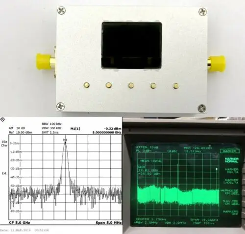 

LMX2595 10MHz-19GHz RF Signal Generator Frequency Source Sweep + OLED +Software